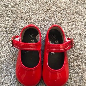 Red infant dress shoes